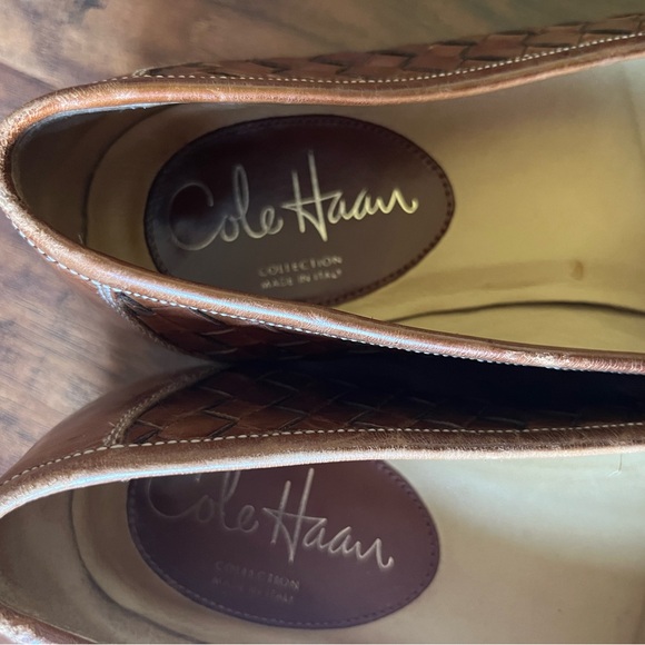 Cole Haan Basket Woven Brown Leather Women’s Penny Loafers - Picture 10 of 10
